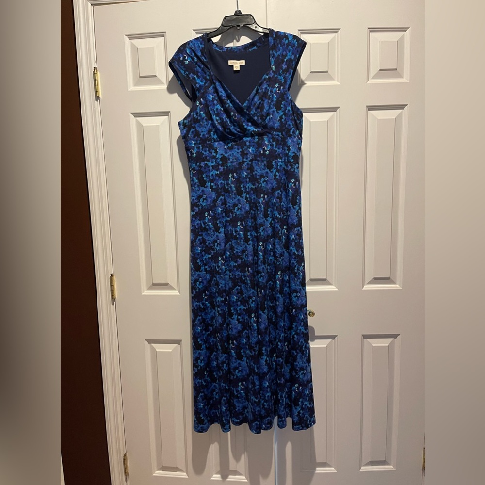 Coldwater Creek size 14 dark floral dress